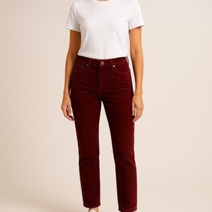 AG Adriano Goldschmied Corduroy Pants Straight Leg Rustic OrangeSize‎ 31